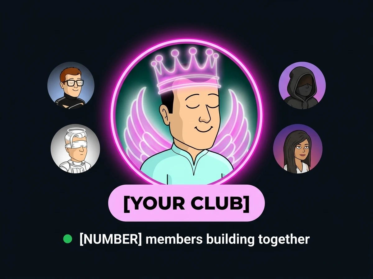 Community projects: Community club badge with halo and member avatars